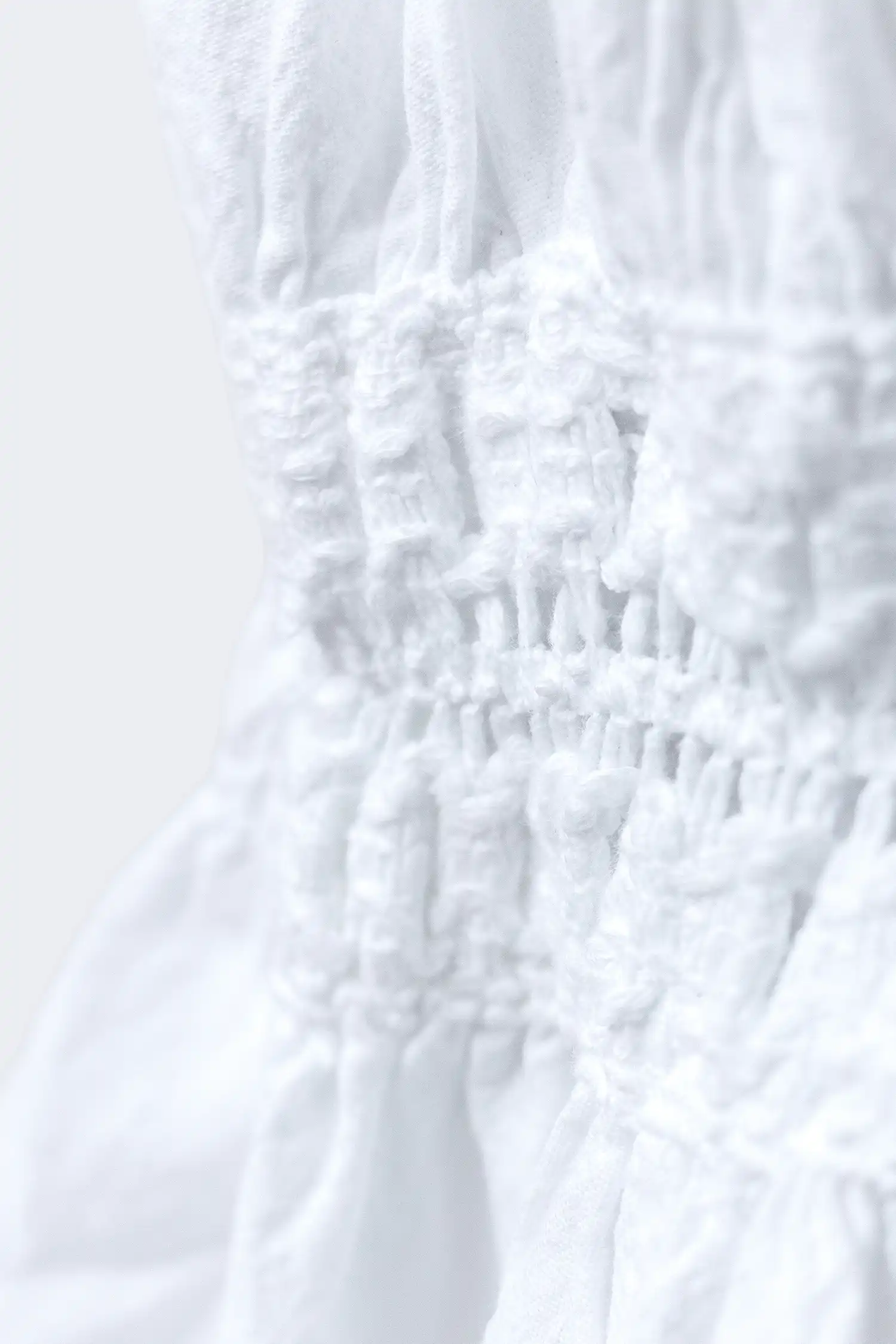 vestido ibicenco corto blanco vista detalle