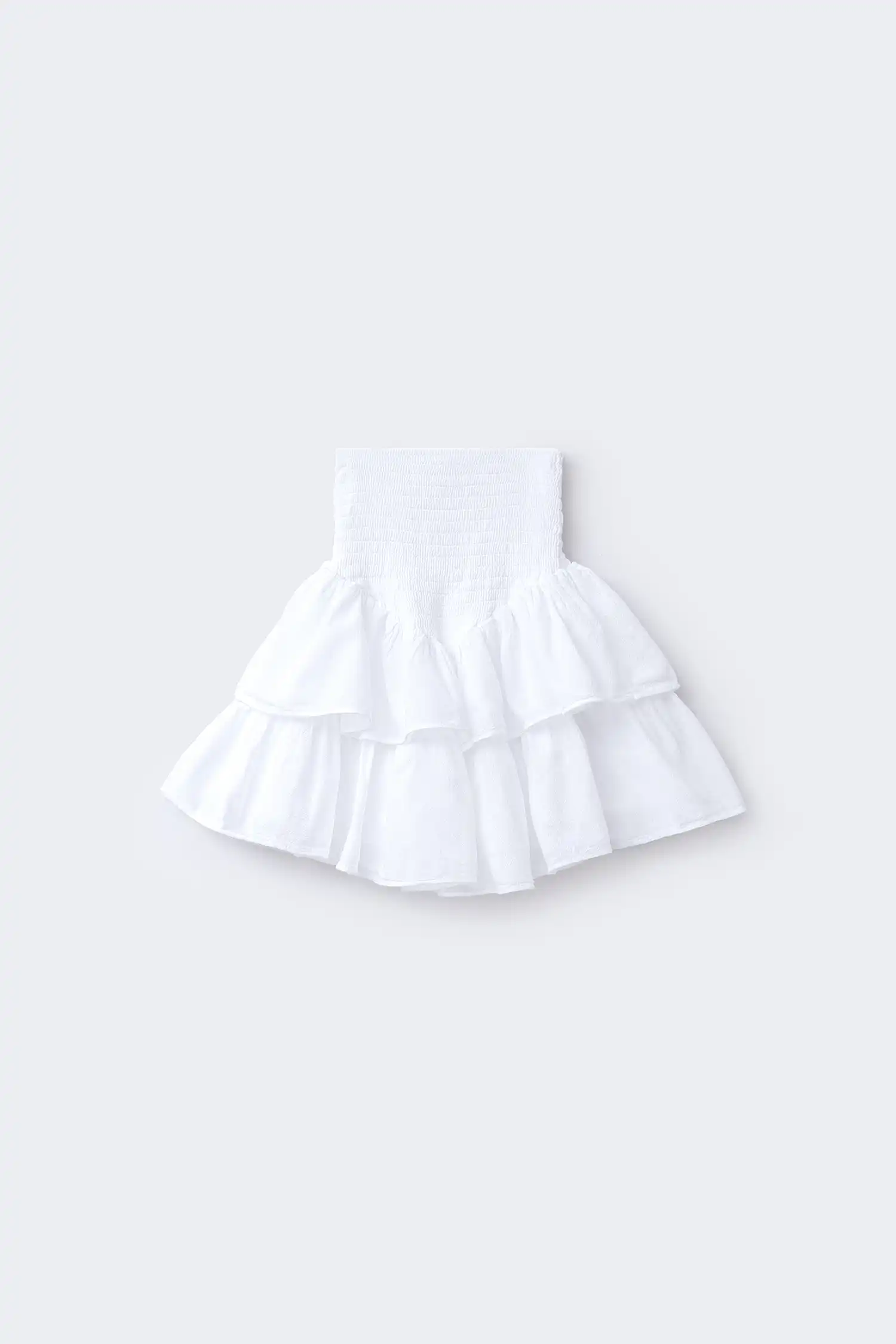 Falda ibicenca blanca vista frontal