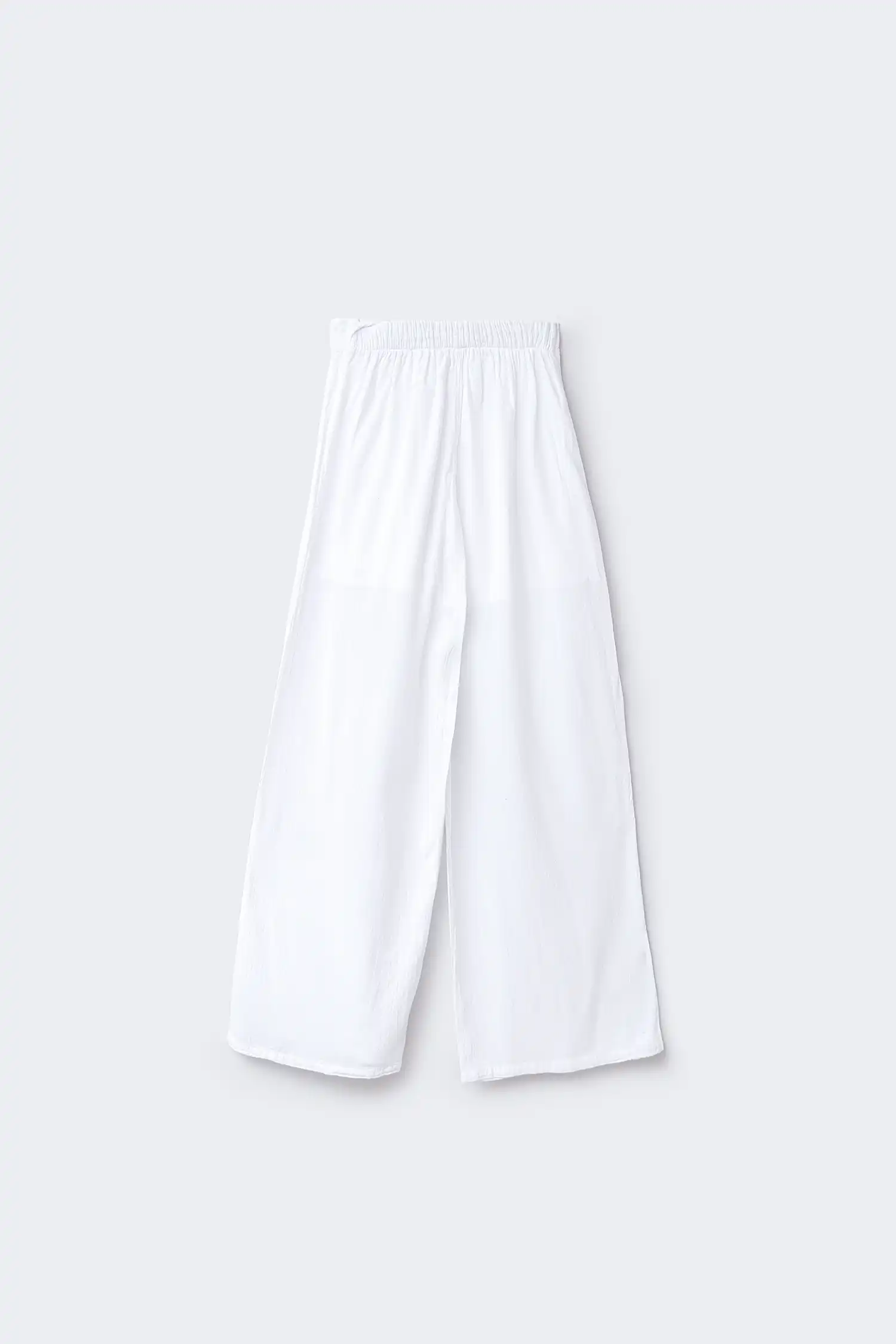 Pantalón ibicenco mujer blanco vista trasera