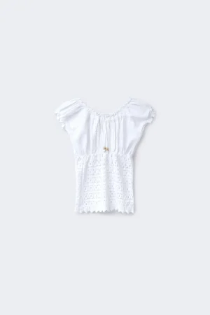 Top ibicenco blanco vista frontal